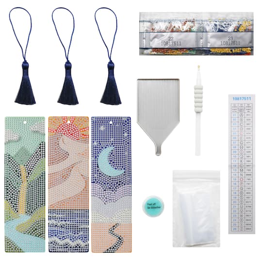 Landscapes 3-Piece Diamond Art Bookmark Kit by Make Market®